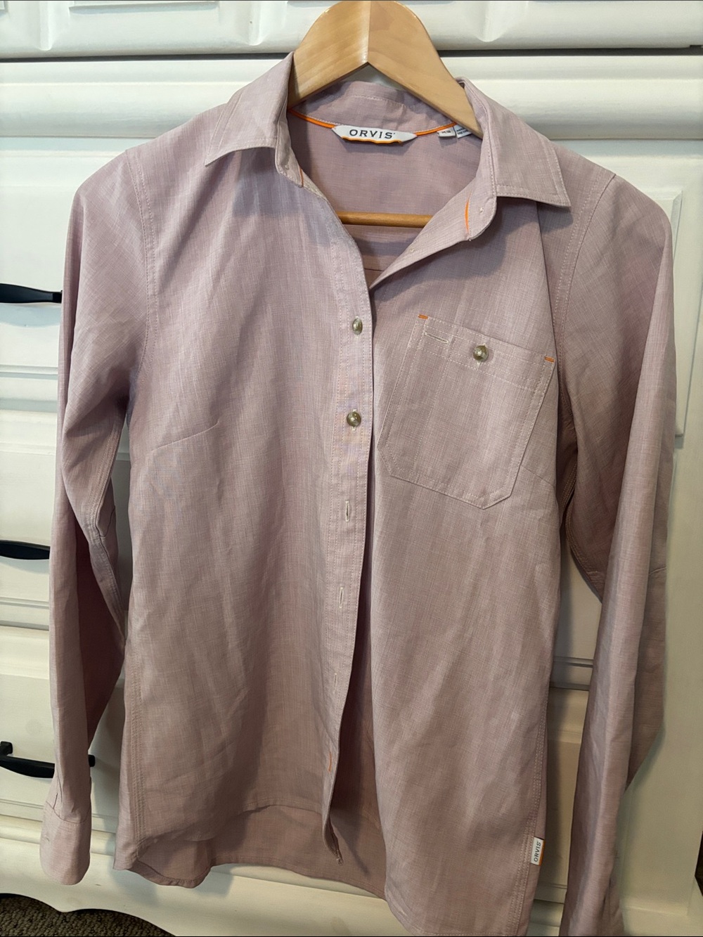 Orvis Pale Mauve Button-Front Shirt